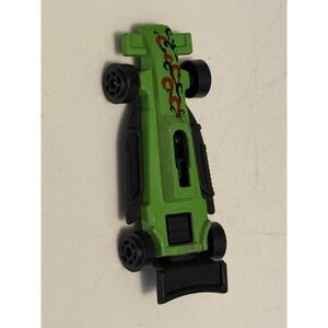 Vintage Toy Car - Green Plastic Sports Model w/ Flames, Made in China Miniature